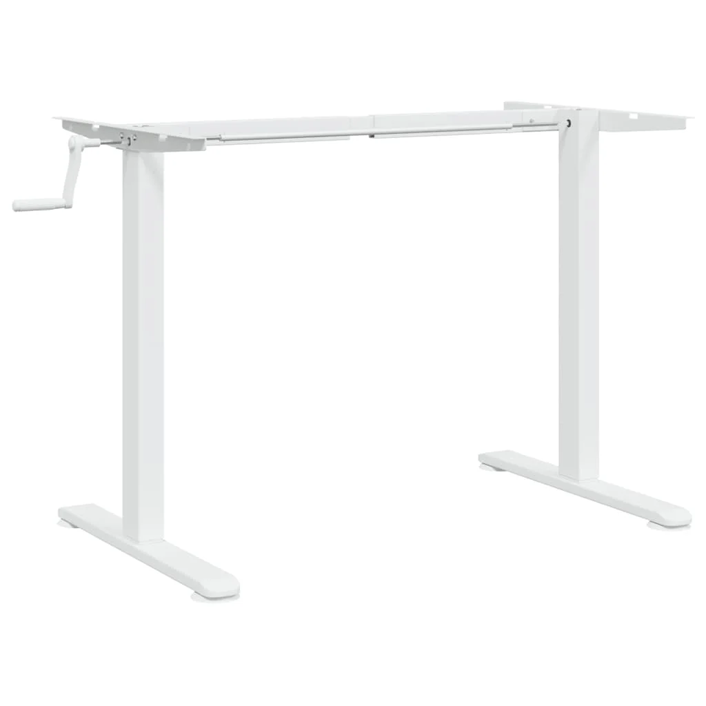 Cadre de bureau debout 135 x 60 x 70 cm blanc acier – vue de côté