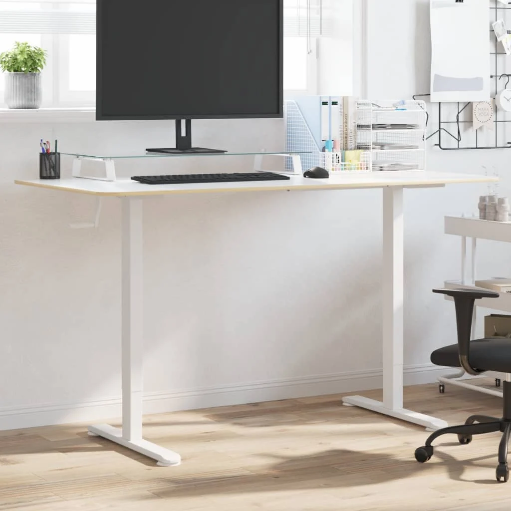 Cadre de bureau debout 135 x 60 x 70 cm blanc acier – vue de détail
