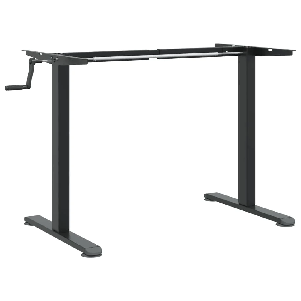 Cadre de bureau debout 135 x 60 x 70 cm noir acier – vue de côté
