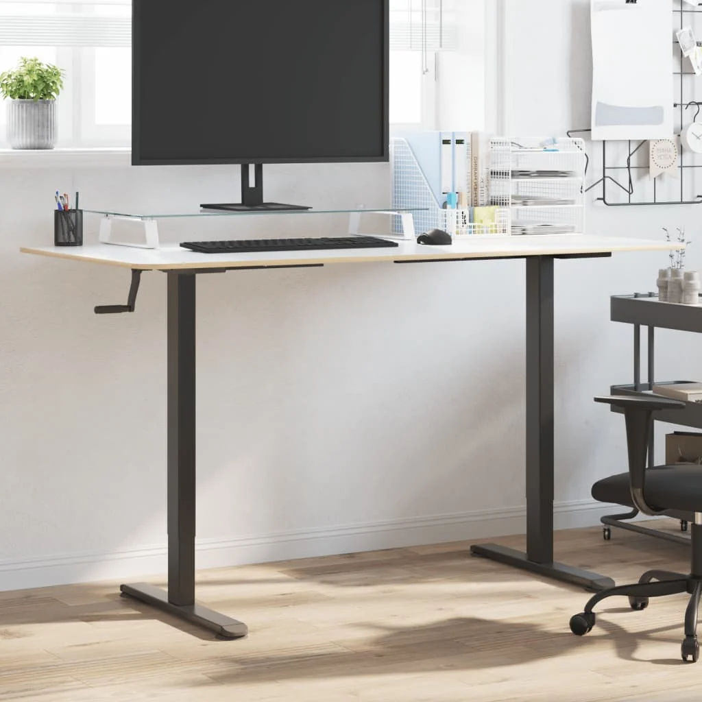 Cadre de bureau debout 135 x 60 x 70 cm noir acier – vue de détail