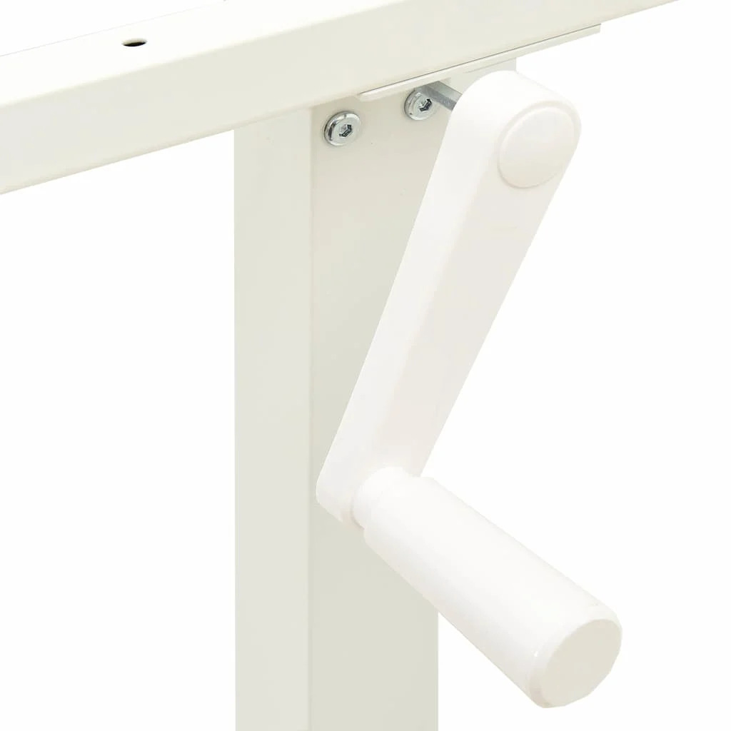 Cadre de bureau en hauteur réglable avec manivelle manuel 160 x 60 x 113 cm blanc acier – vue en situation