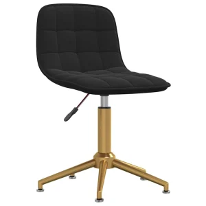 Chaise de bureau 42,5 x 45 x 82,5 cm noir velours – vue d’ensemble