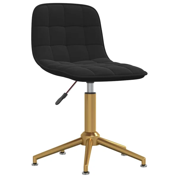 Chaise de bureau 42,5 x 45 x 82,5 cm noir velours – vue d’ensemble