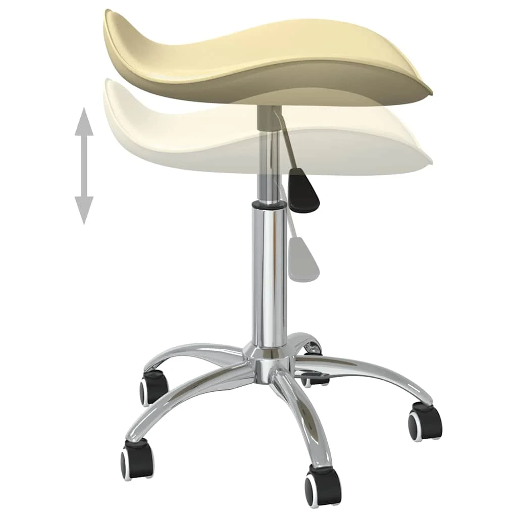 Chaise de bureau 44 x 44 x 57 cm crème similicuir – vue de dessus