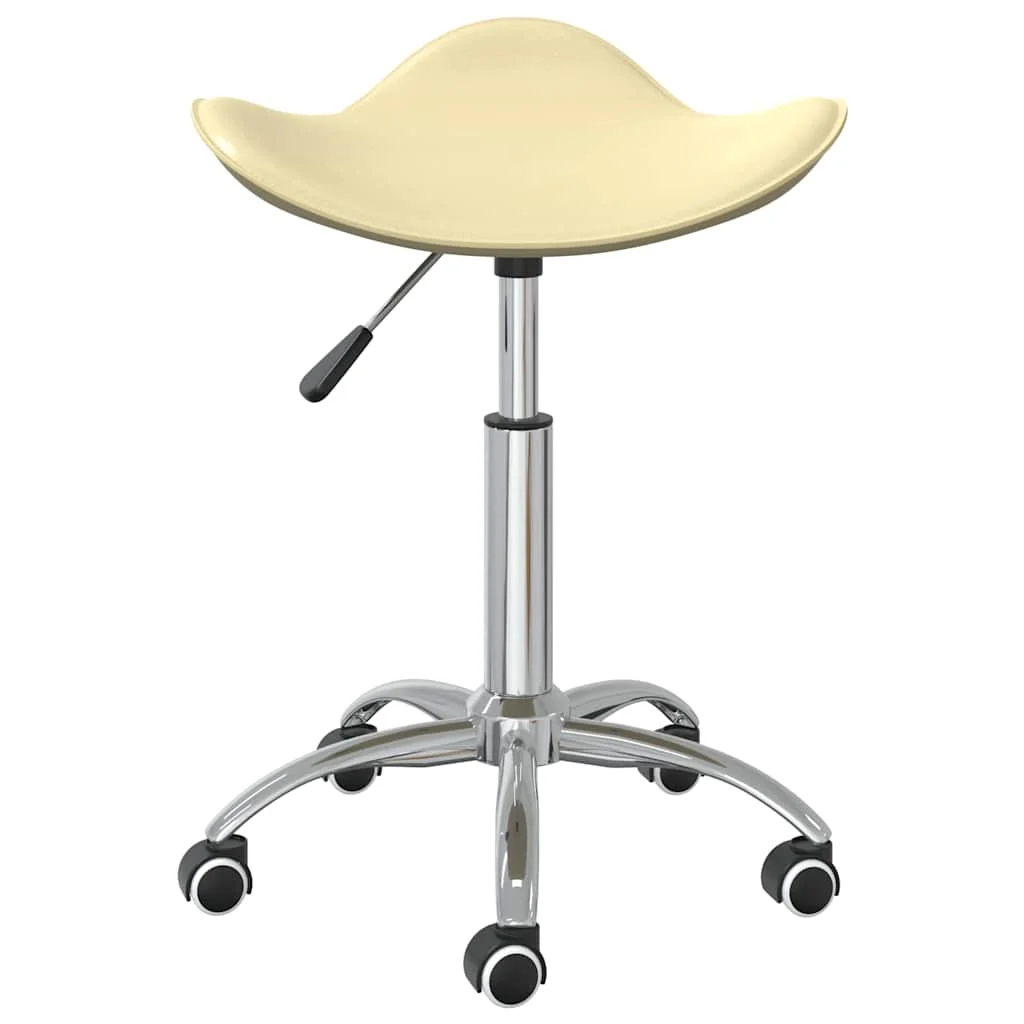 Chaise de bureau 44 x 44 x 57 cm crème similicuir – vue de face