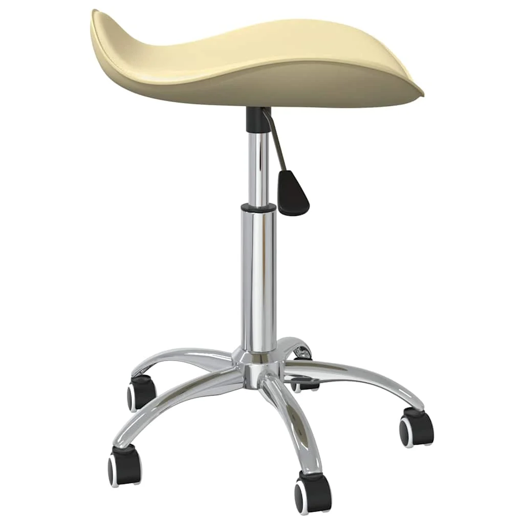 Chaise de bureau 44 x 44 x 57 cm crème similicuir – vue de détail