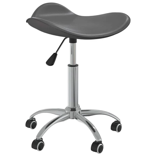 Chaise de bureau 44 x 44 x 57 cm gris similicuir – vue d’ensemble