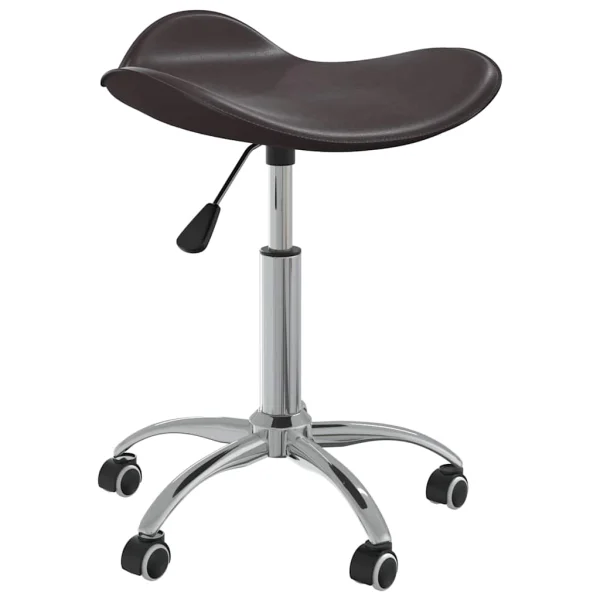 Chaise de bureau 44 x 44 x 57 cm marron similicuir – vue d’ensemble