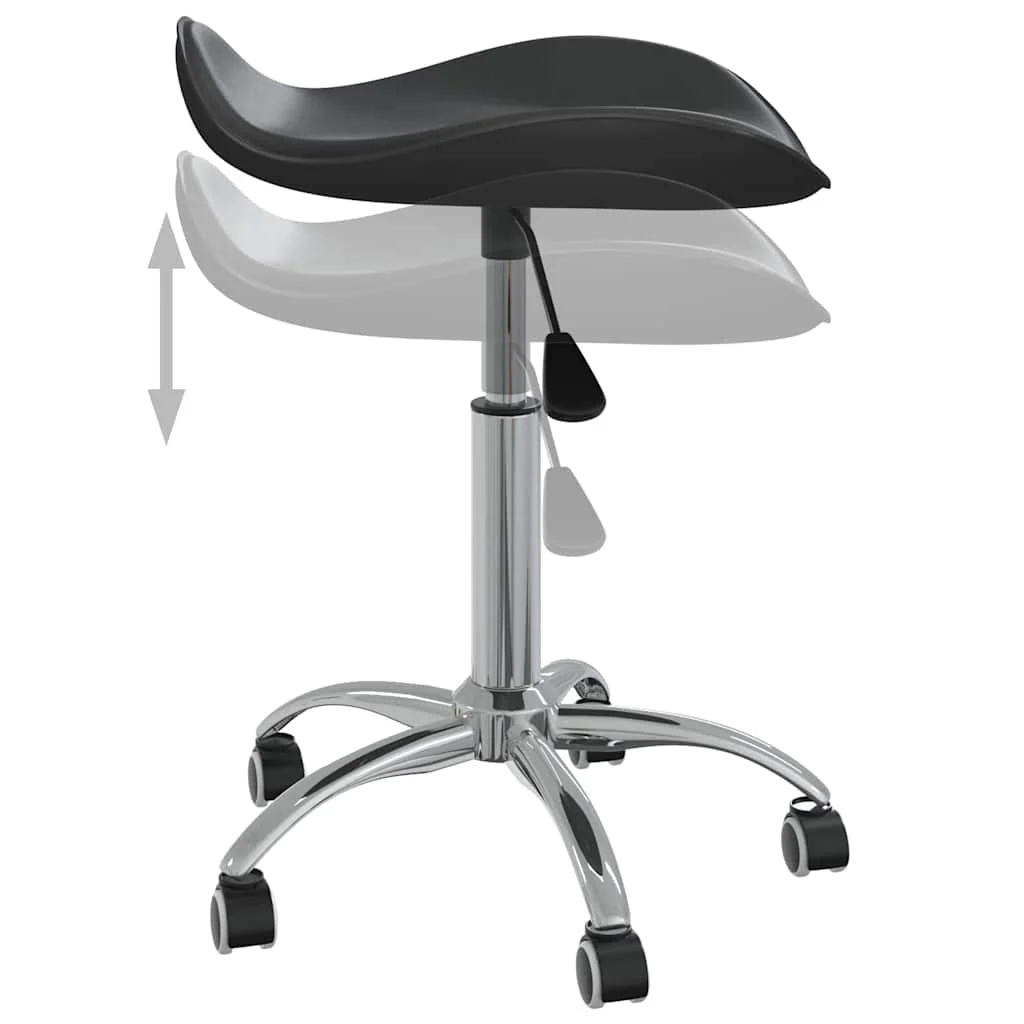 Chaise de bureau 44 x 44 x 57 cm noir similicuir – vue de dessus