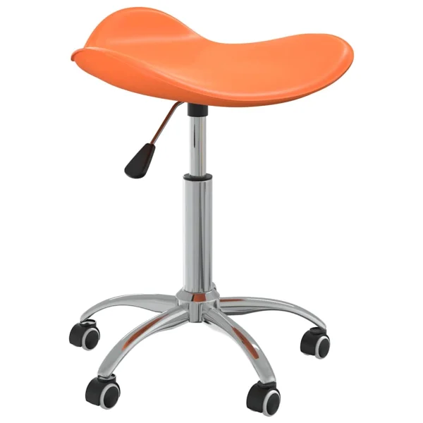 Chaise de bureau 44 x 44 x 57 cm orange similicuir – vue d’ensemble