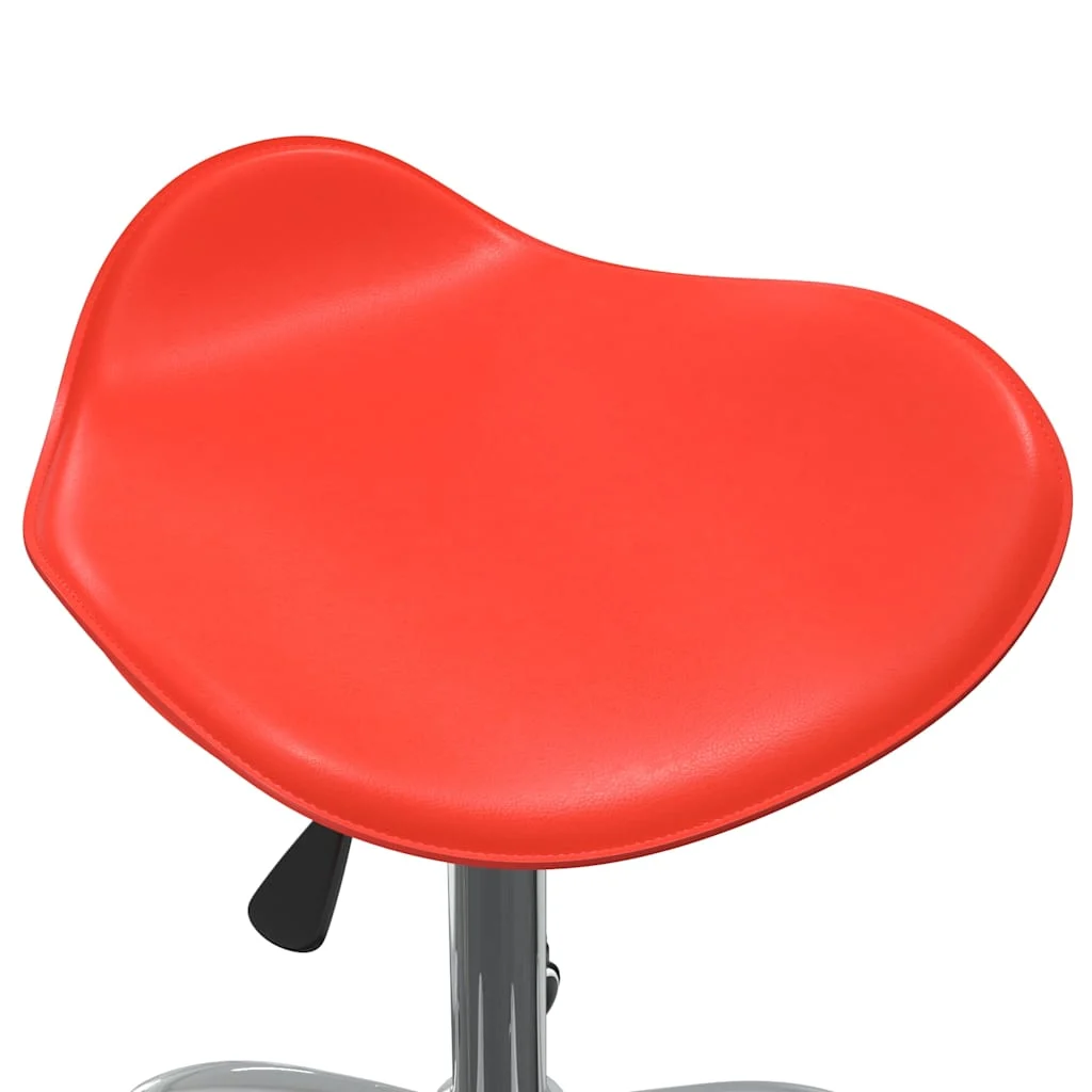 Chaise de bureau 44 x 44 x 57 cm rouge similicuir – vue en situation