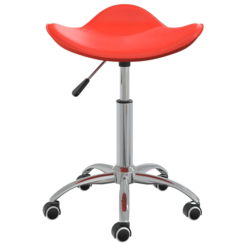 Chaise de bureau 44 x 44 x 57 cm rouge similicuir – vue de face