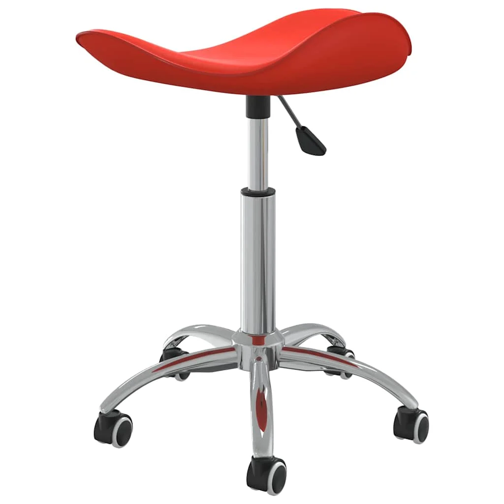 Chaise de bureau 44 x 44 x 57 cm rouge similicuir – vue de détail