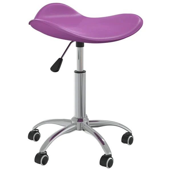 Chaise de bureau 44 x 44 x 57 cm violet similicuir – vue d’ensemble