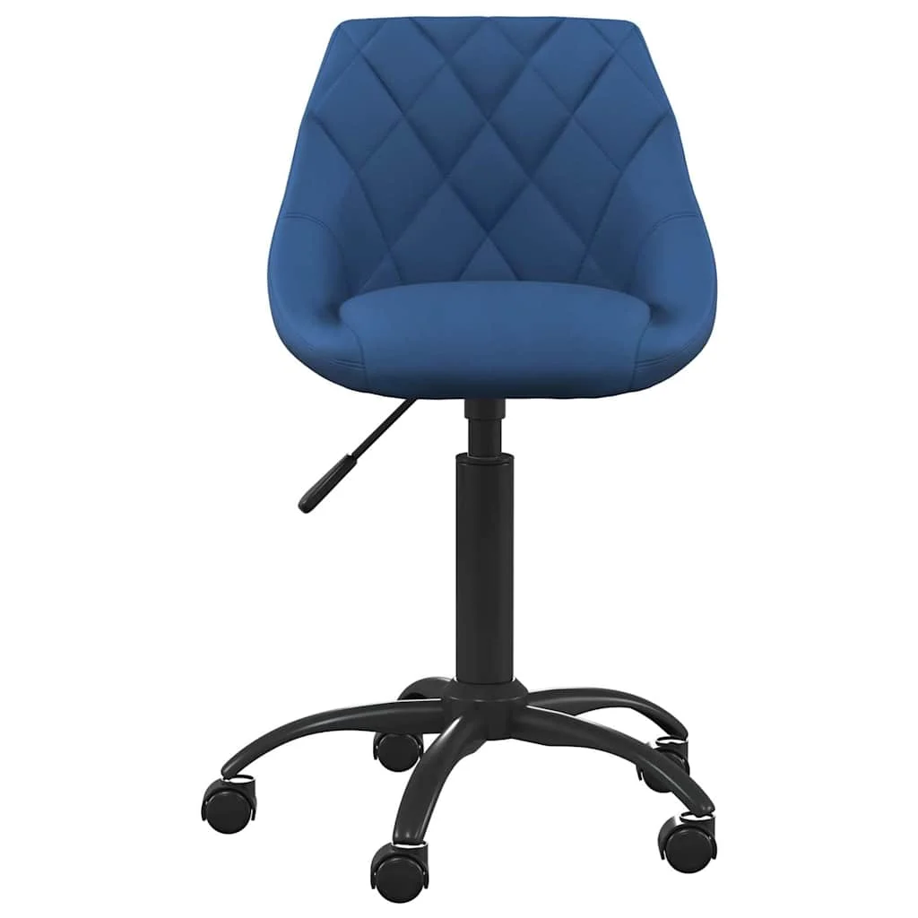 Chaise de bureau 44 x 46 x 79 cm bleu velours – vue de face