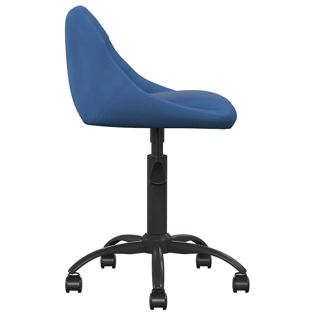 Chaise de bureau 44 x 46 x 79 cm bleu velours – vue de côté