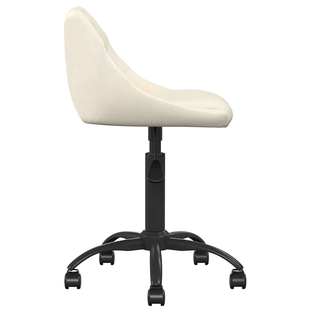 Chaise de bureau 44 x 46 x 79 cm crème velours – vue de côté