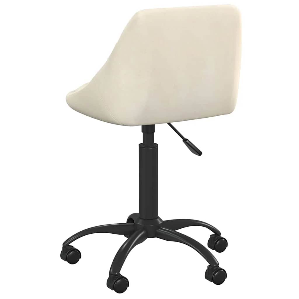 Chaise de bureau 44 x 46 x 79 cm crème velours – vue de détail