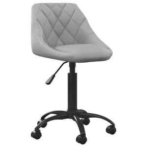 Chaise de bureau 44 x 46 x 79 cm gris clair velours – vue d’ensemble
