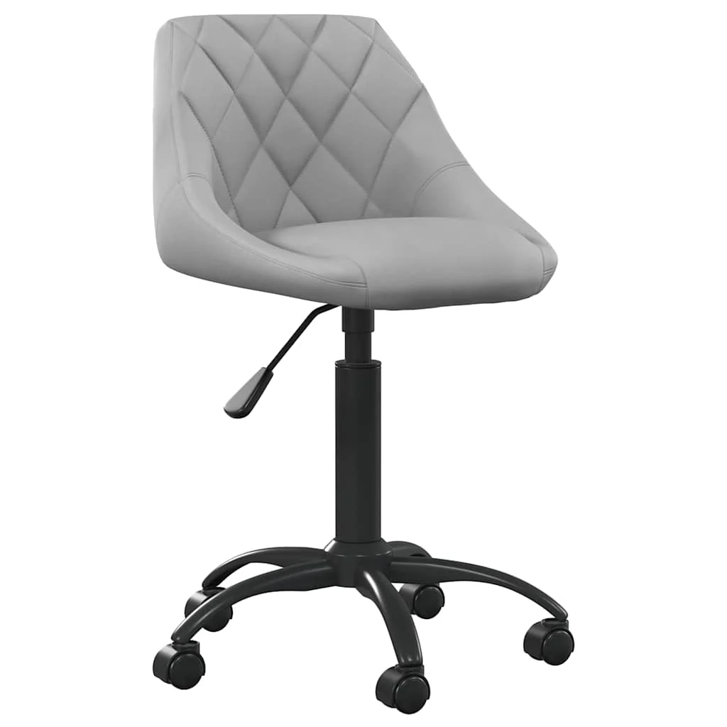 Chaise de bureau 44 x 46 x 79 cm gris clair velours – vue d’ensemble