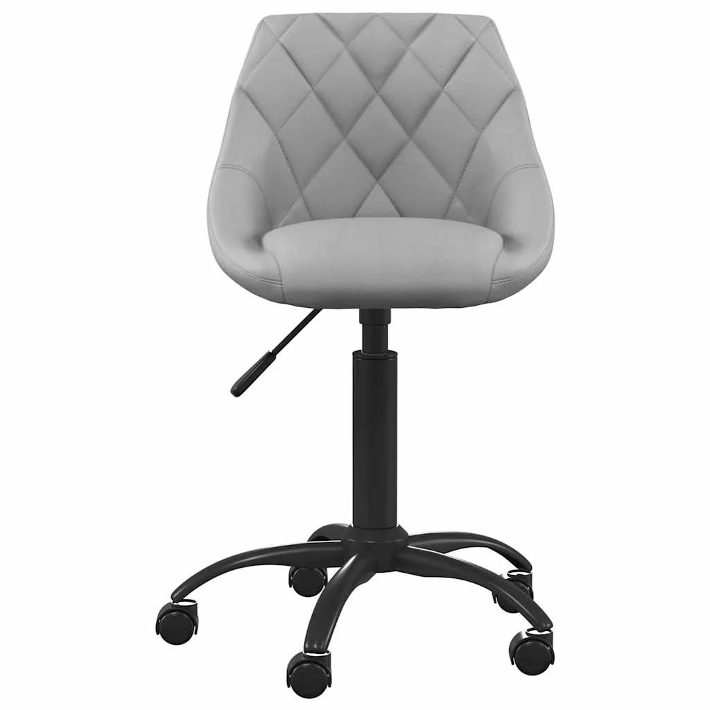 Chaise de bureau 44 x 46 x 79 cm gris clair velours – vue de face