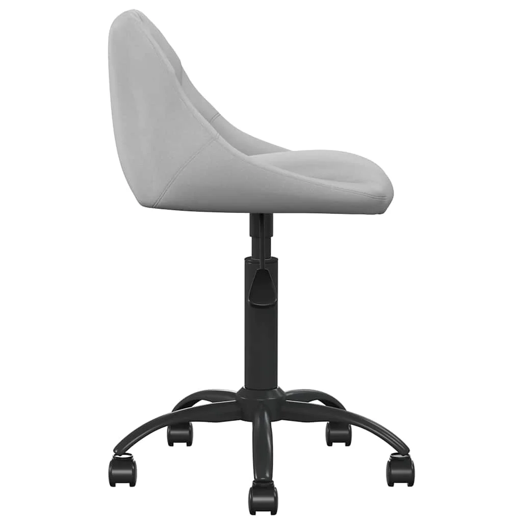 Chaise de bureau 44 x 46 x 79 cm gris clair velours – vue de côté
