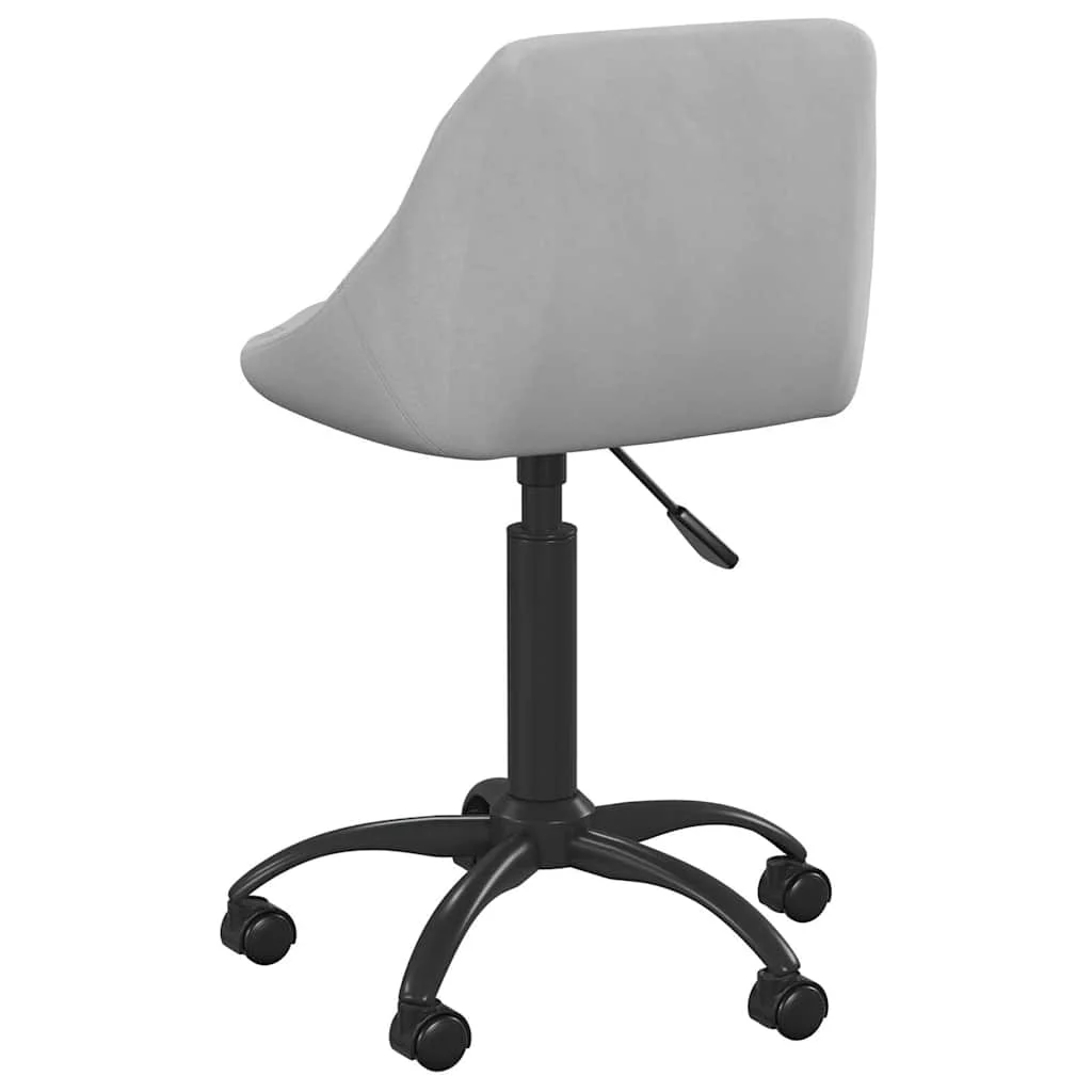 Chaise de bureau 44 x 46 x 79 cm gris clair velours – vue de détail