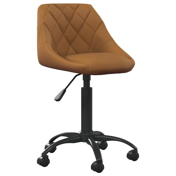 Chaise de bureau 44 x 46 x 79 cm marron velours – vue d’ensemble