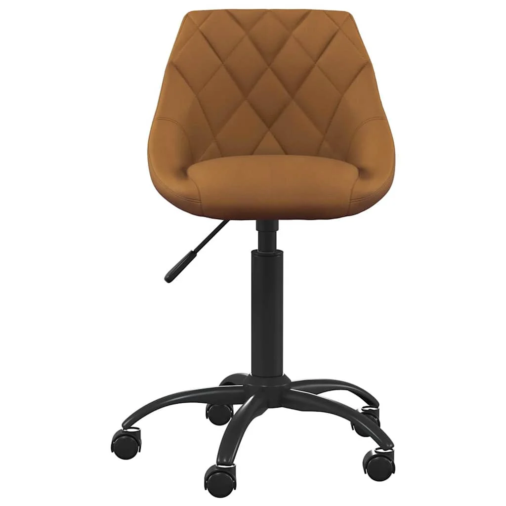 Chaise de bureau 44 x 46 x 79 cm marron velours – vue de face