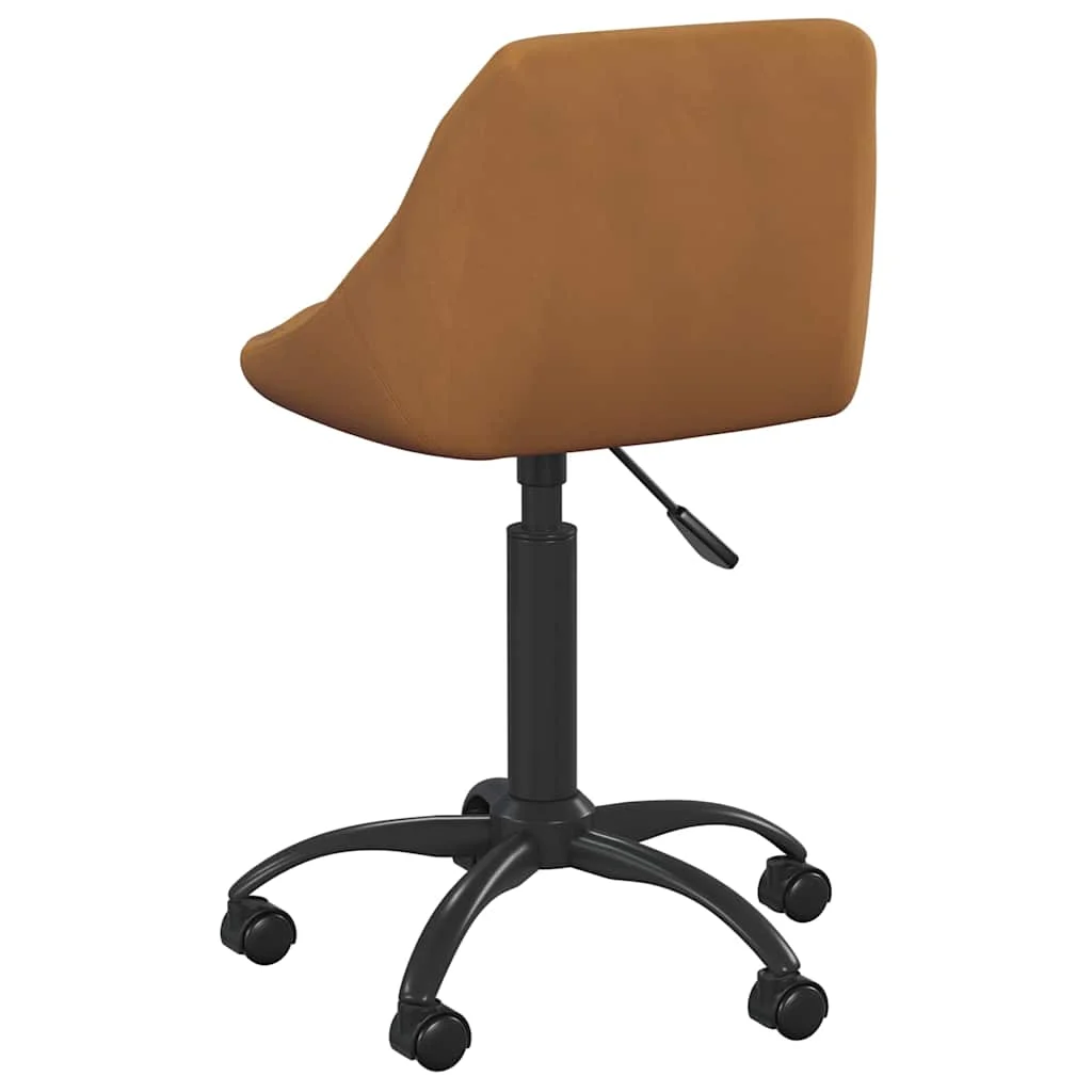 Chaise de bureau 44 x 46 x 79 cm marron velours – vue de détail