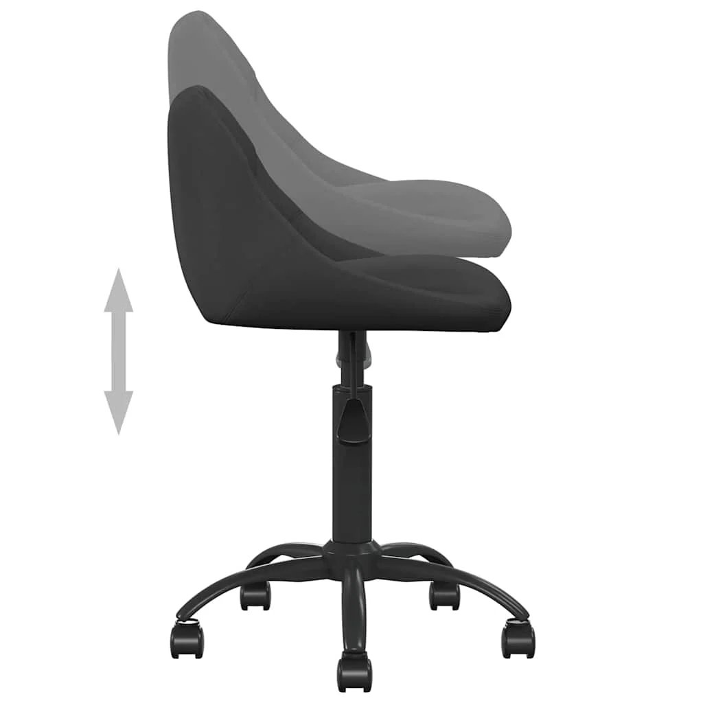 Chaise de bureau 44 x 46 x 79 cm noir velours – vue de dessus