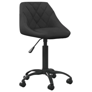 Chaise de bureau 44 x 46 x 79 cm noir velours – vue d’ensemble