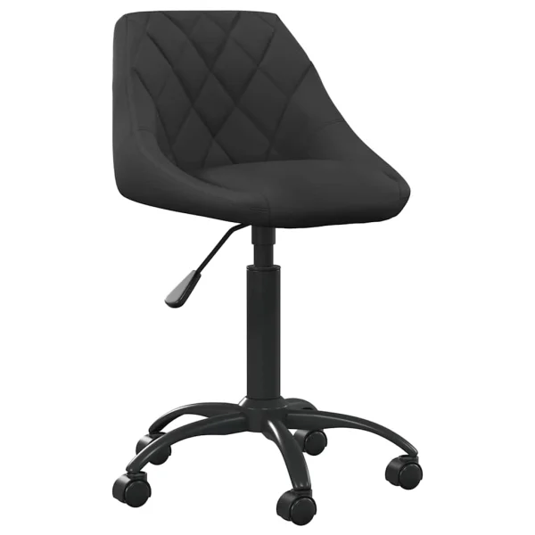 Chaise de bureau 44 x 46 x 79 cm noir velours – vue d’ensemble