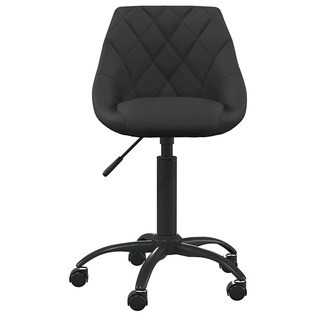 Chaise de bureau 44 x 46 x 79 cm noir velours – vue de face