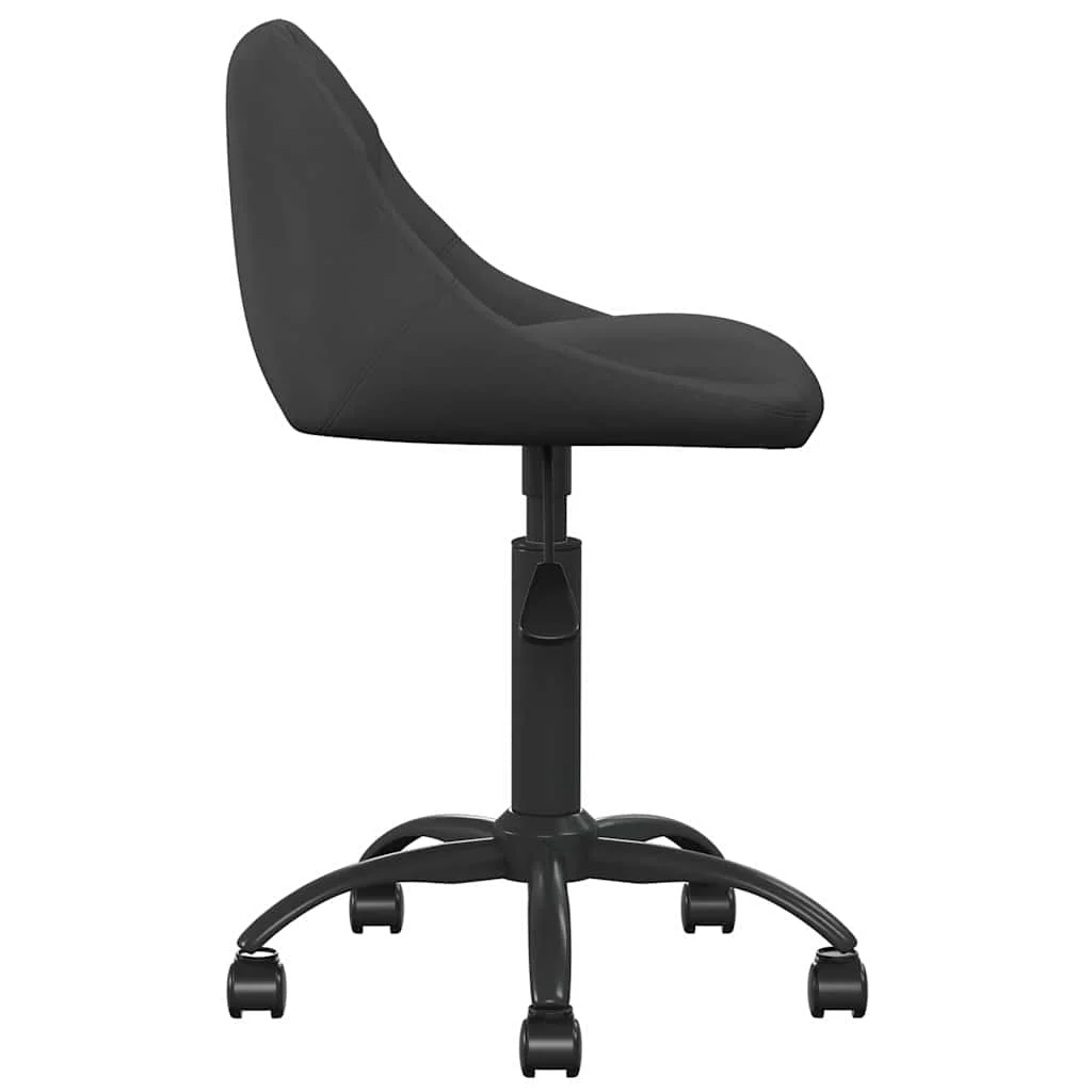 Chaise de bureau 44 x 46 x 79 cm noir velours – vue de côté