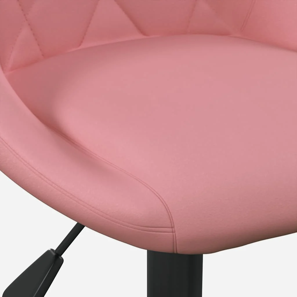 Chaise de bureau 44 x 46 x 79 cm rose velours – vue en situation