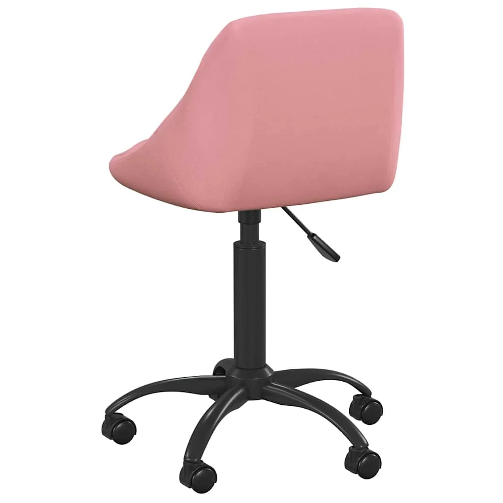 Chaise de bureau 44 x 46 x 79 cm rose velours – vue de côté