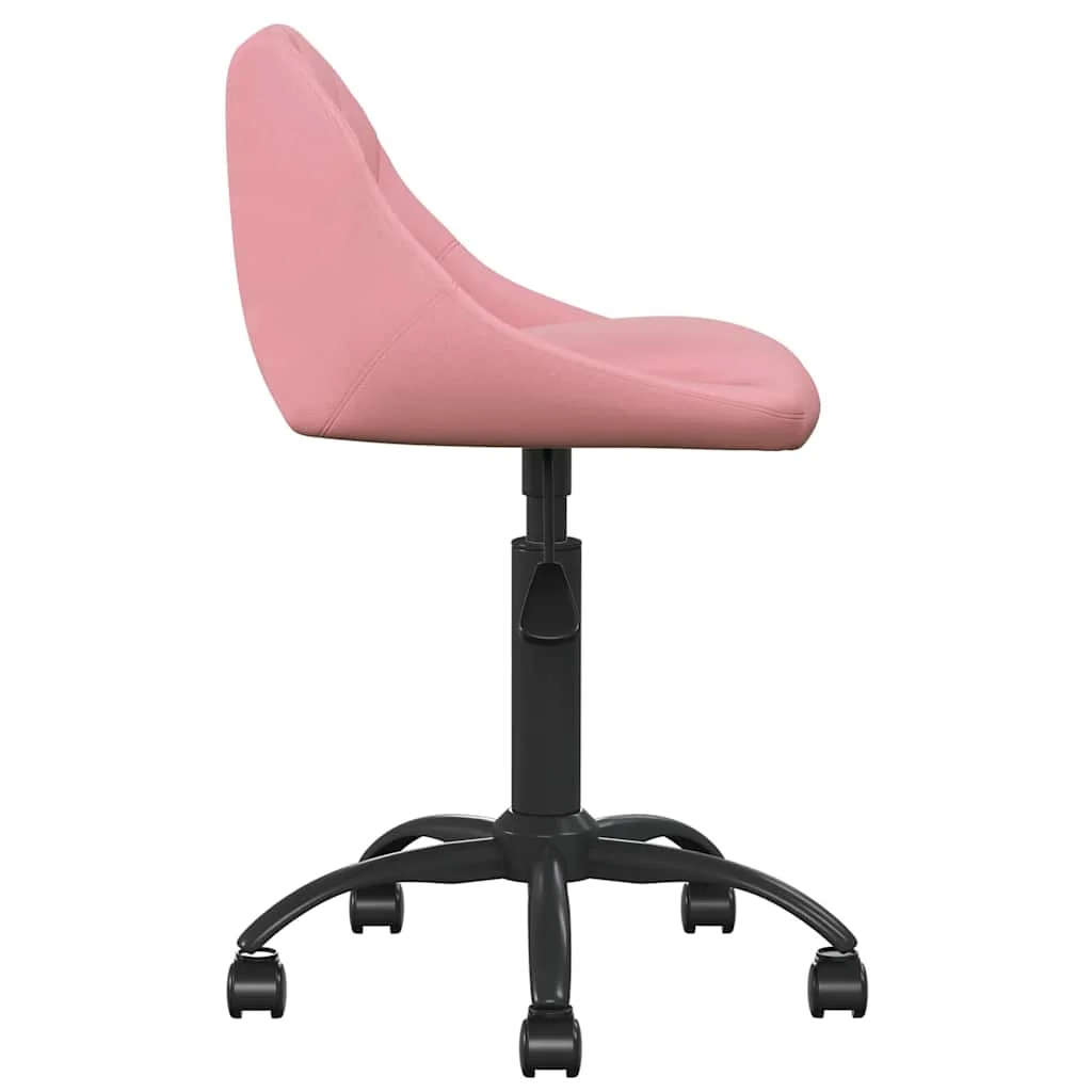 Chaise de bureau 44 x 46 x 79 cm rose velours – vue de détail