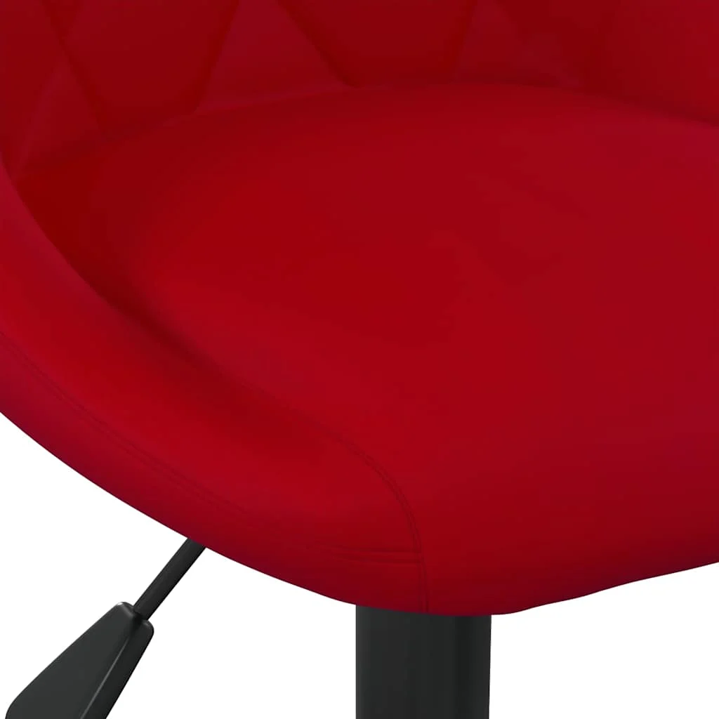 Chaise de bureau 44 x 46 x 79 cm rouge bordeaux velours – vue en situation