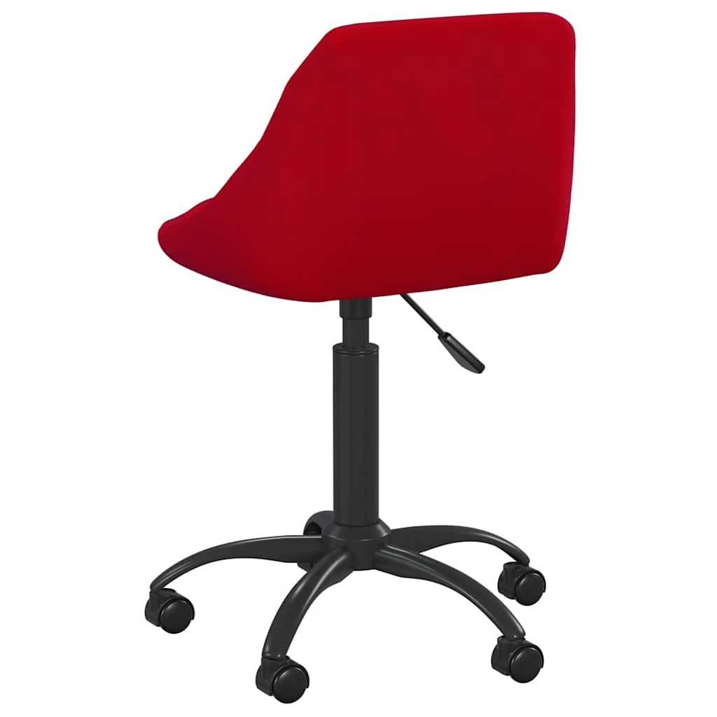 Chaise de bureau 44 x 46 x 79 cm rouge bordeaux velours – vue de détail