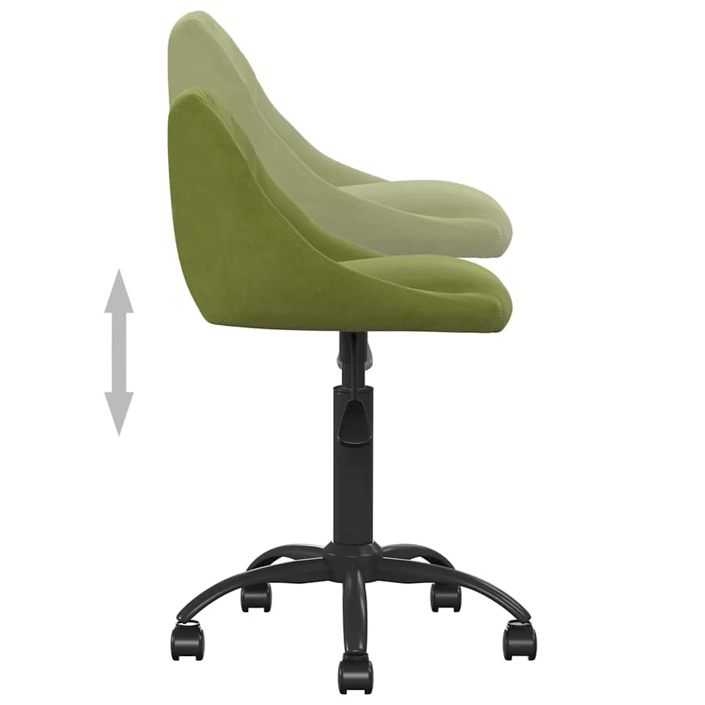 Chaise de bureau 44 x 46 x 79 cm vert clair velours – vue de dessus