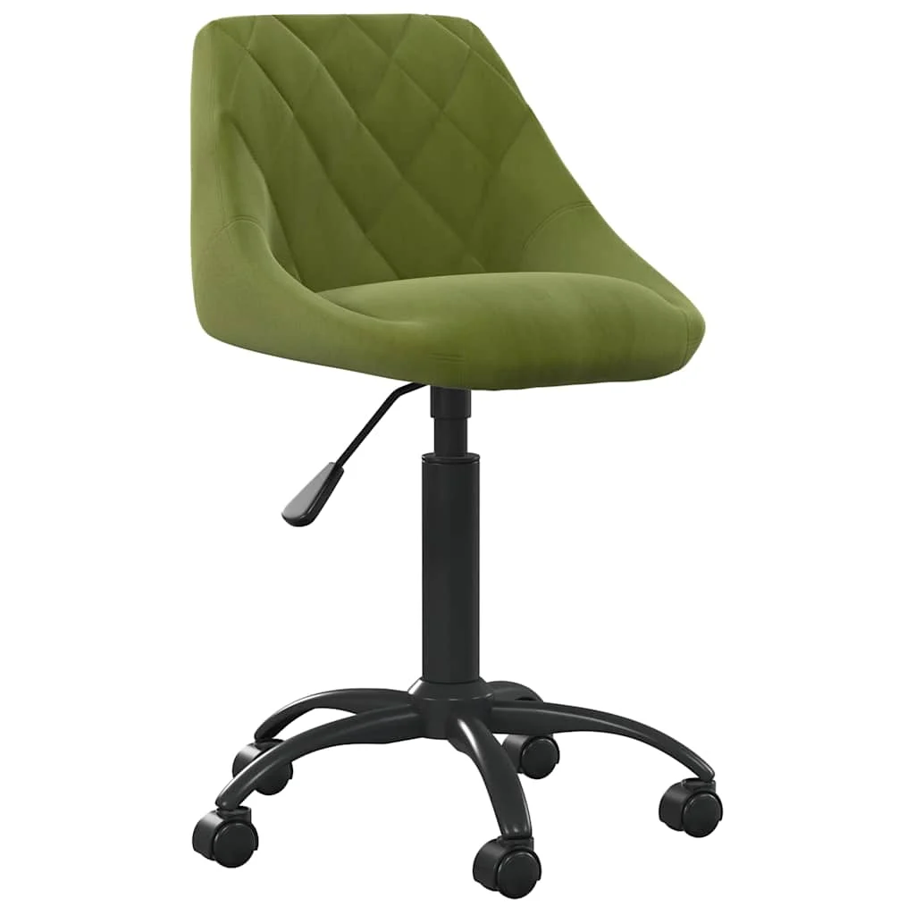 Chaise de bureau 44 x 46 x 79 cm vert clair velours – vue d’ensemble
