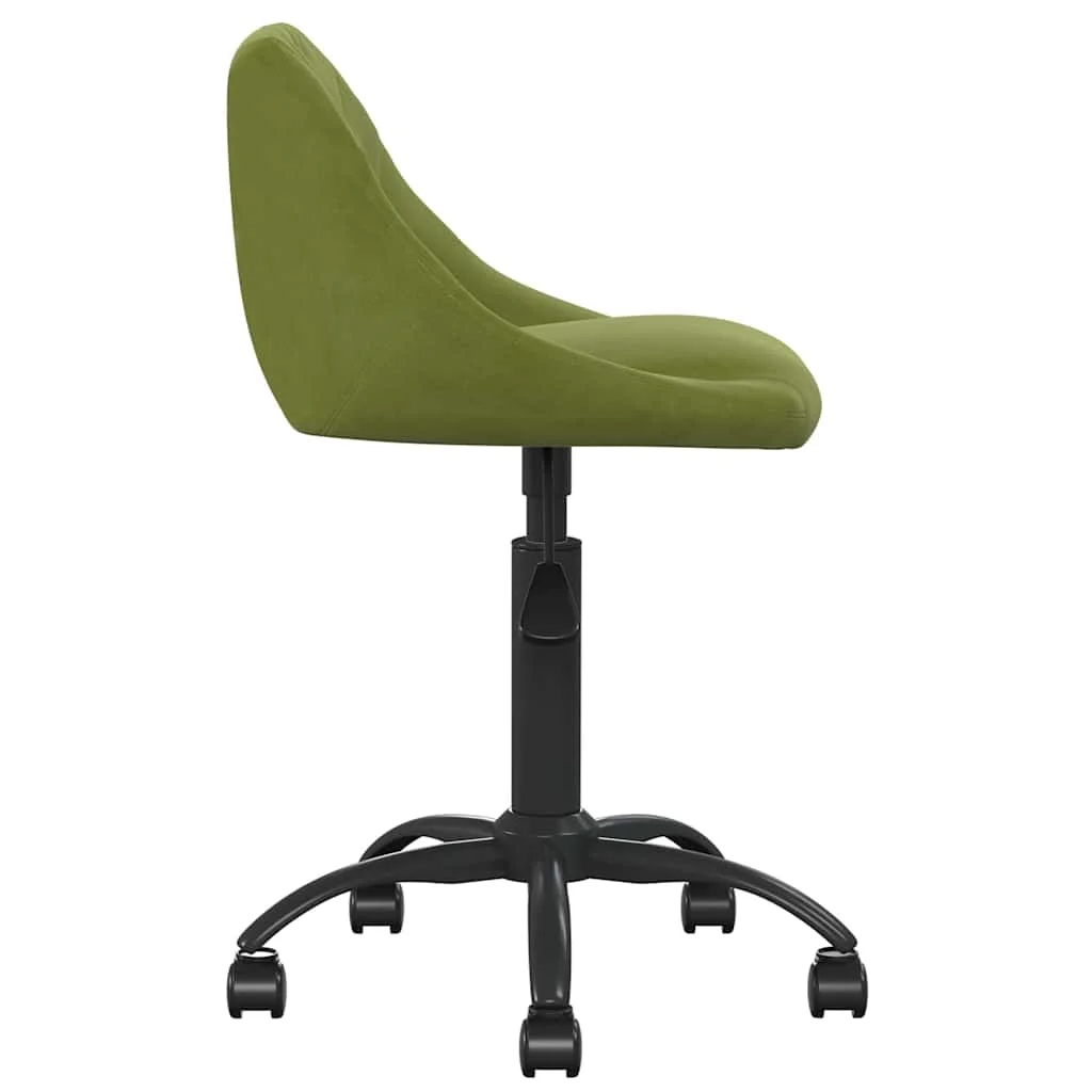 Chaise de bureau 44 x 46 x 79 cm vert clair velours – vue de côté