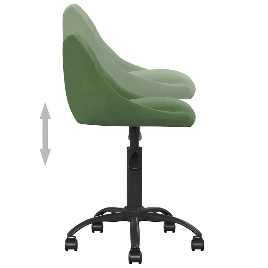Chaise de bureau 44 x 46 x 79 cm vert foncé velours – vue de dessus