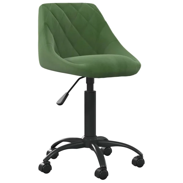 Chaise de bureau 44 x 46 x 79 cm vert foncé velours – vue d’ensemble