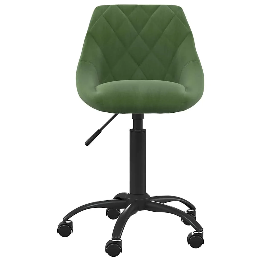 Chaise de bureau 44 x 46 x 79 cm vert foncé velours – vue de face