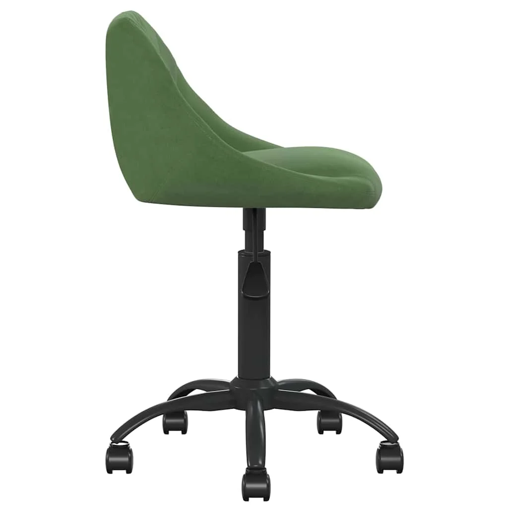 Chaise de bureau 44 x 46 x 79 cm vert foncé velours – vue de côté