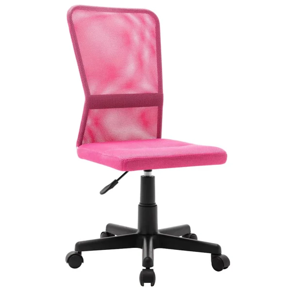Chaise de bureau 44 x 52 x 100 cm rose maille – vue d’ensemble