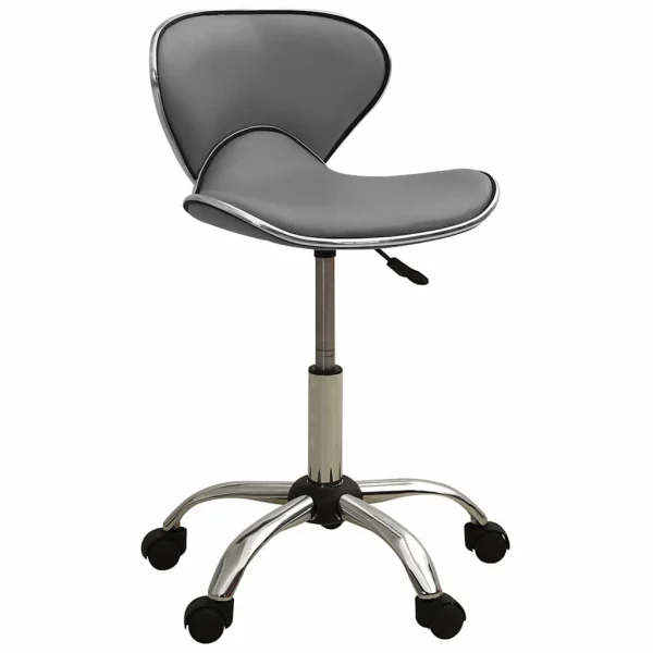 Chaise de bureau 46,5 x 48,5 x 83,5 cm gris similicuir – vue d’ensemble