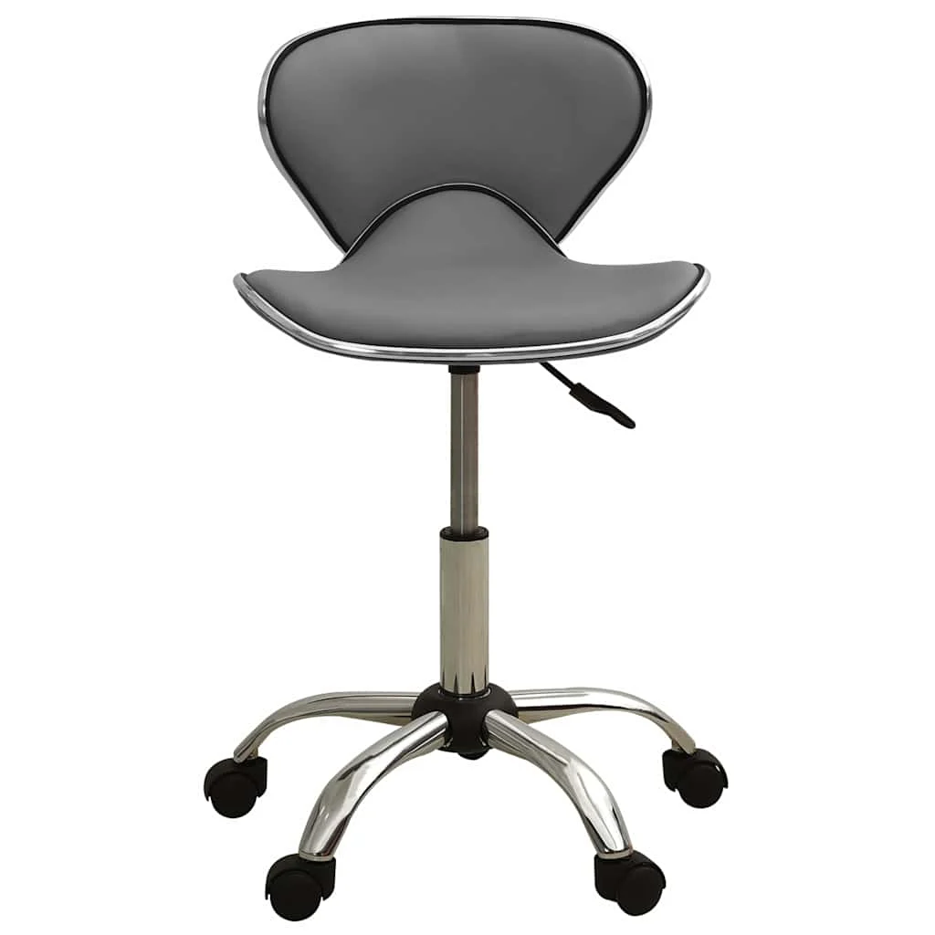 Chaise de bureau 46,5 x 48,5 x 83,5 cm gris similicuir – vue de face